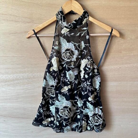 Vintage Cache Embroidered‎ Halter Top - Picture 1 of 8